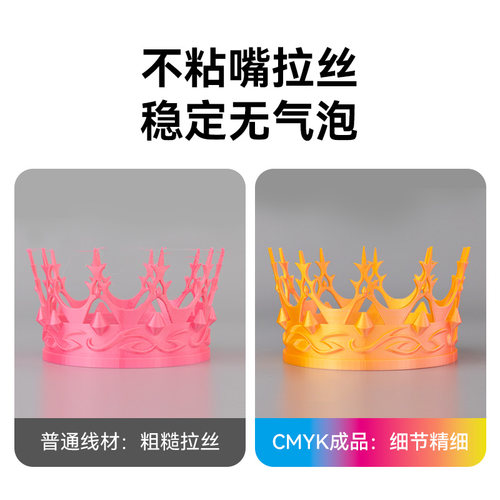 适用拓竹3D打印耗材PLA Basic基础色高韧性易打印环保线材3d打印笔材料线丝结构模型1kg线径1.75mm含料盘 - 图2