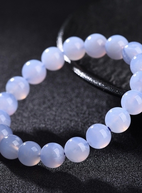 天然蓝纹玛瑙手链天然风手链