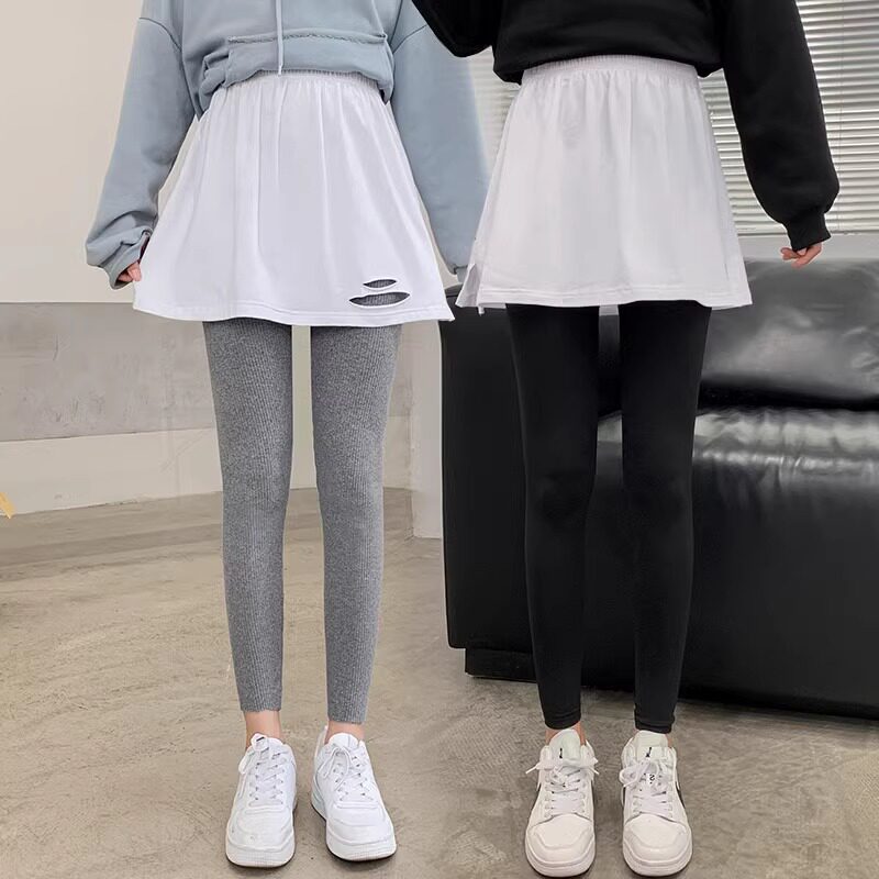 搭配卫衣女小白色遮胯半身裙叠穿内搭打底神器屁帘下摆秋冬遮屁股