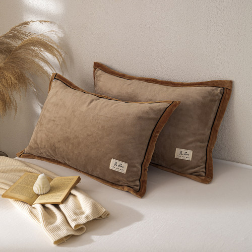 牛奶绒枕套一对装珊瑚绒枕巾枕头套秋冬48cm74cm枕芯套内胆套单个 - 图2