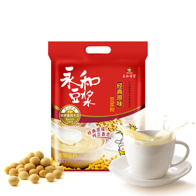 永和豆浆450g+60g组合原味香甜冲饮营养早餐代餐家庭装独立小包