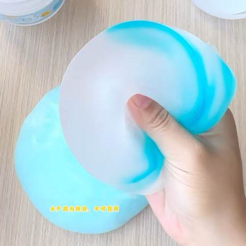 鸭鸭泡泡浴水变雪烂沙冰泥史莱姆水潭泥起泡胶手工解压玩具 - 图0