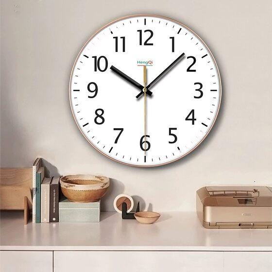Silent clock wall clock living room 2026 new home fashion simple modern light luxury golden silent clock watch