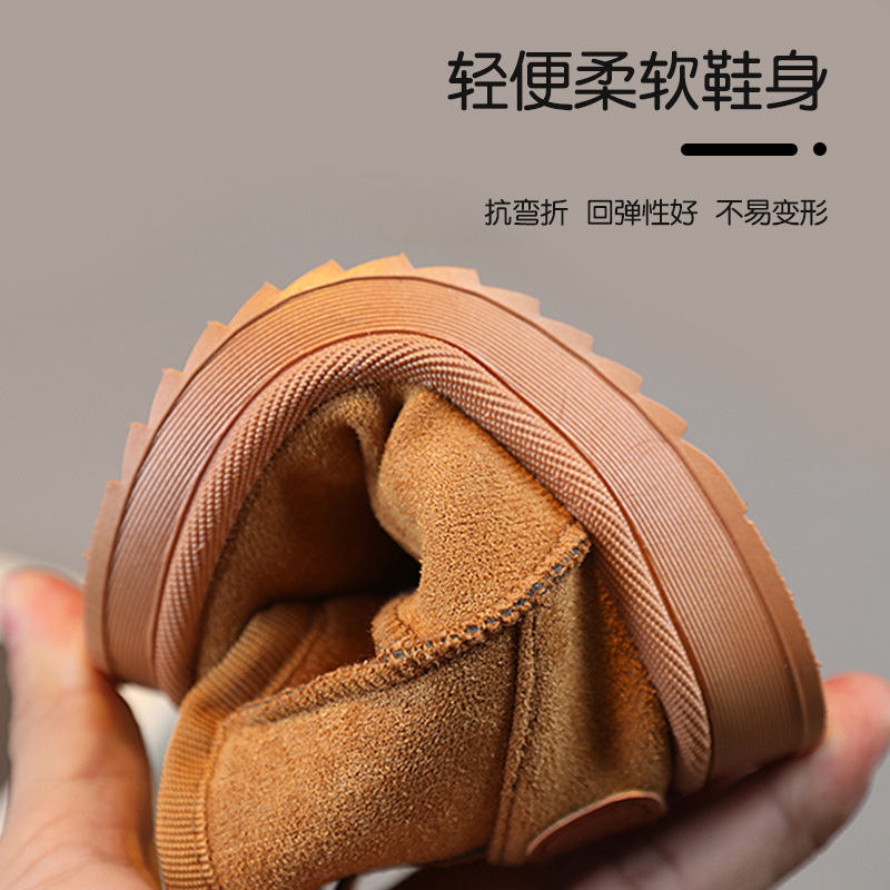 儿童雪地靴2025新款冬季加绒加厚女童软底棉靴子男童宝宝保暖棉鞋 - 图2