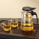 Glass elegant cup teapot press filter