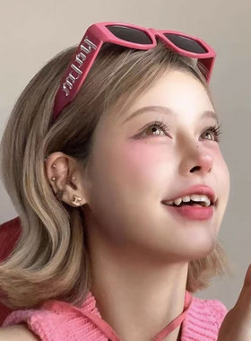 欧美街头网红显脸小眼镜方形遮阳