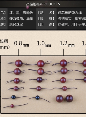 佛珠手串包芯弹力线结实耐磨高端