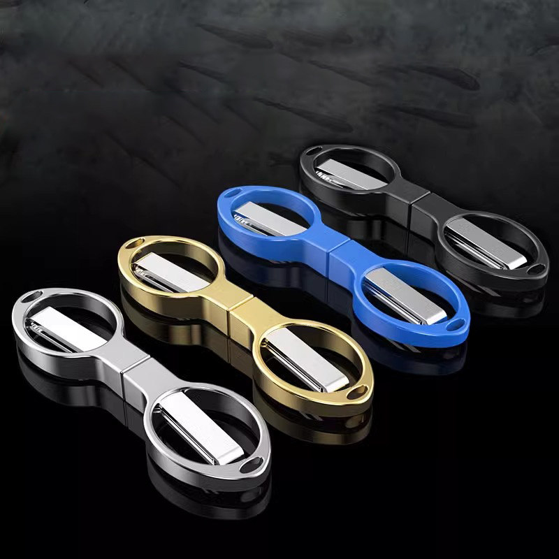 多功能碳钢折叠剪指甲剪轻巧便携钓鱼剪钥匙串旅行居家日用小剪刀