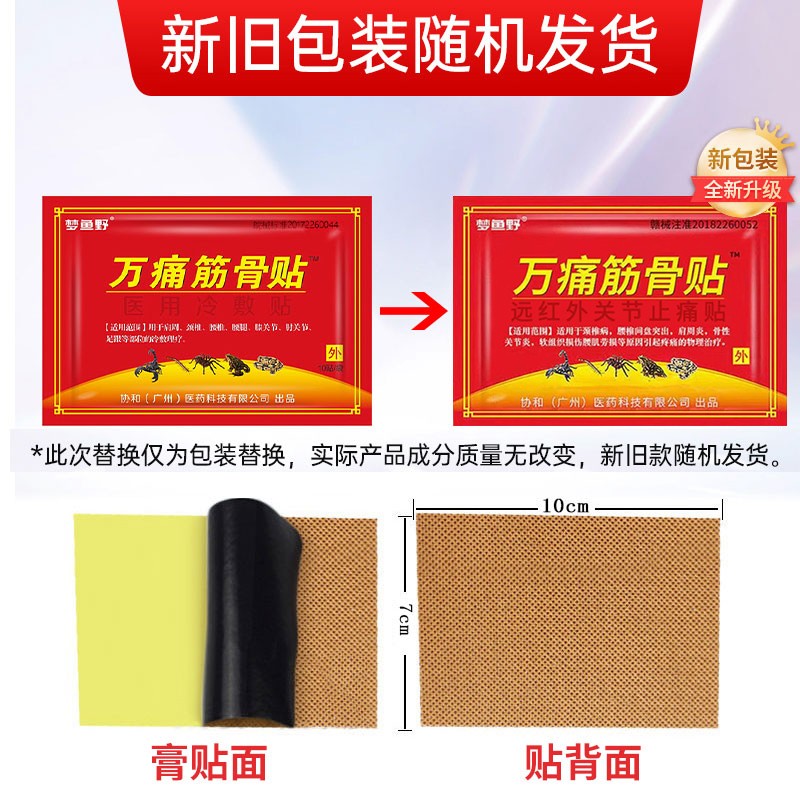 万痛筋骨贴腰腿疼痛贴膏肩周炎膝盖贴通筋骨关节膏药贴官方旗舰店-图1