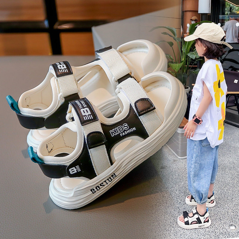 Boys' Sandals Summer 2026 New Children's Shoes Beach Shoes Medium and Large Children's Anti-Slip Boys Baotou Sports Baby