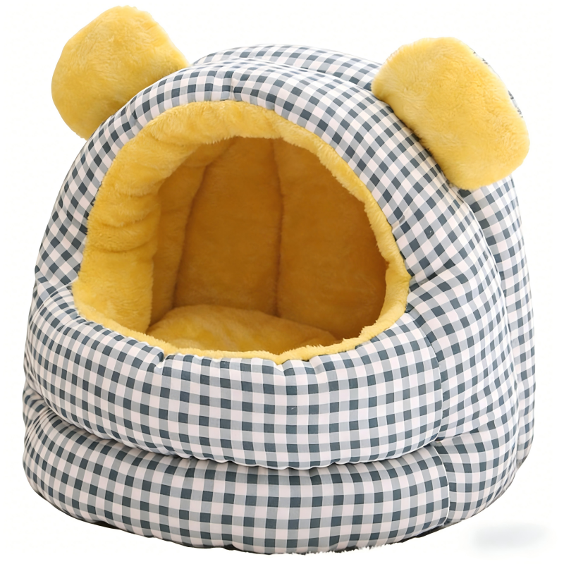 网红猫窝小型狗窝房子窝封闭式猫床猫咪踩奶加绒睡袋猫狗犬通用窝,淘宝优惠券,粉丝福利购,淘宝优惠卷