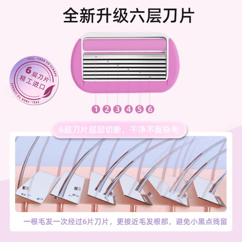 刮毛刀女士专用女腋毛腋下私密处女生剃毛器剃毛阴毛修剪神器脱毛 - 图0