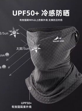 防晒面罩男夏季骑行遮脸冰丝围脖