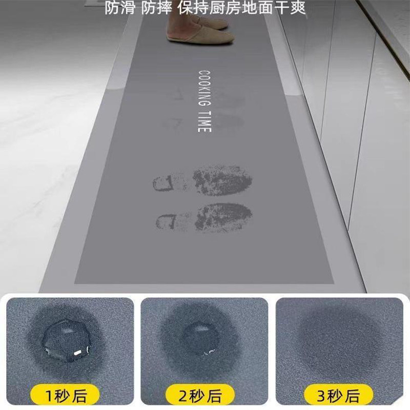 新款硅藻泥厨房地垫防滑防油可擦免洗家用脚垫耐脏长条地毯垫吸水,淘宝优惠券,粉丝福利购,淘宝优惠卷