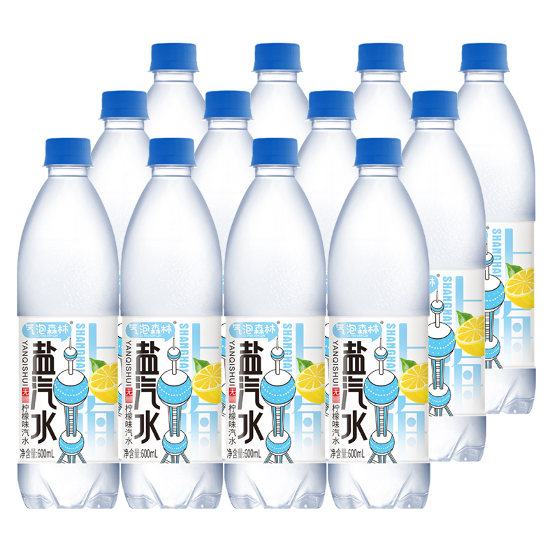 盐汽水饮料汽水600ml*6瓶装饮品上海风味整箱批发泡水气泡原味 - 图3