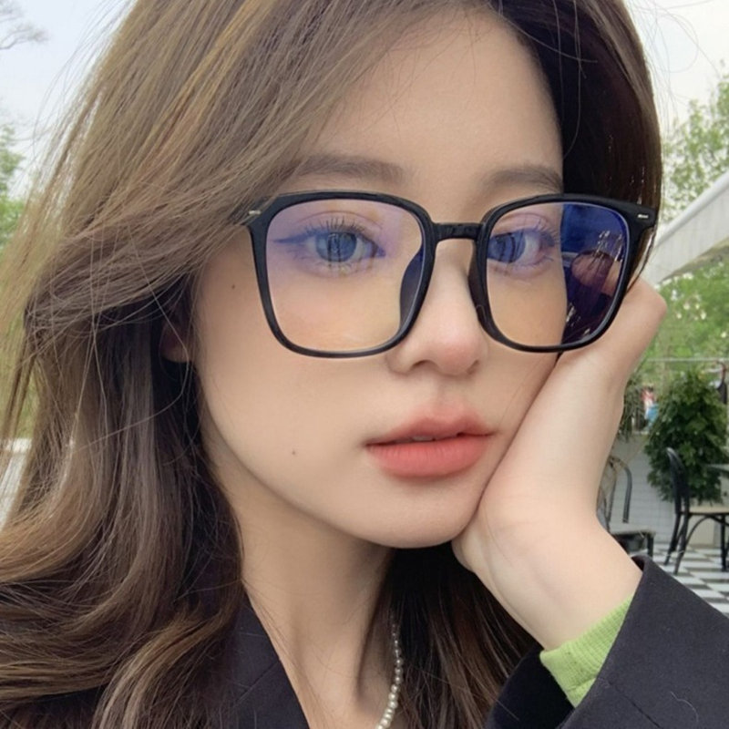 近视眼镜变色男款自动感光户外防蓝光平光镜可配有度数黑框女 - 图1