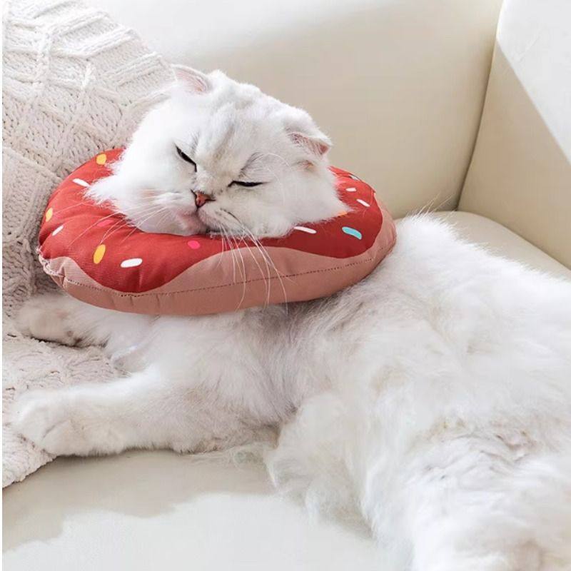 甜甜圈防水伊丽莎白圈猫咪软项圈宠物绝育防舔咬脖套耻辱圈可调节,淘宝优惠券,粉丝福利购,淘宝优惠卷