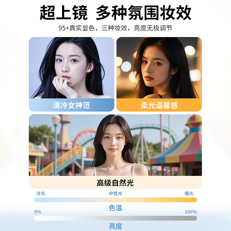 手机磁吸补光灯拍照神器迷你便携式伸缩带镜补光灯自拍补妆口袋镜子旅游拍摄专用手持美颜打光灯苹果安卓通用,淘宝优惠券,粉丝福利购,淘宝优惠卷