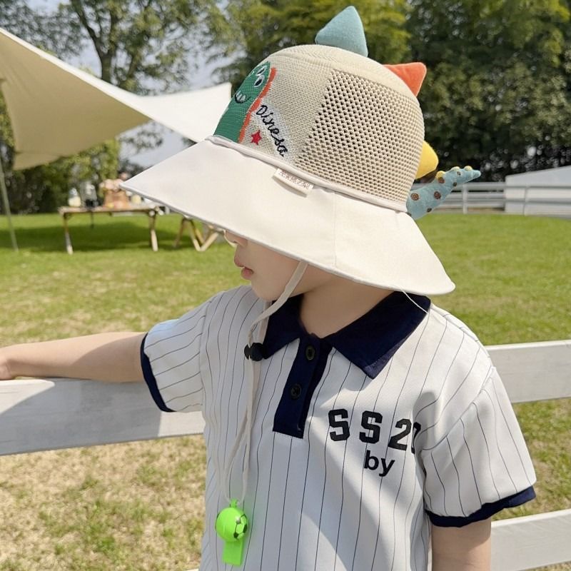 宝宝帽子夏款防晒帽儿童夏季遮阳帽男孩渔夫帽女童2024新款太阳帽