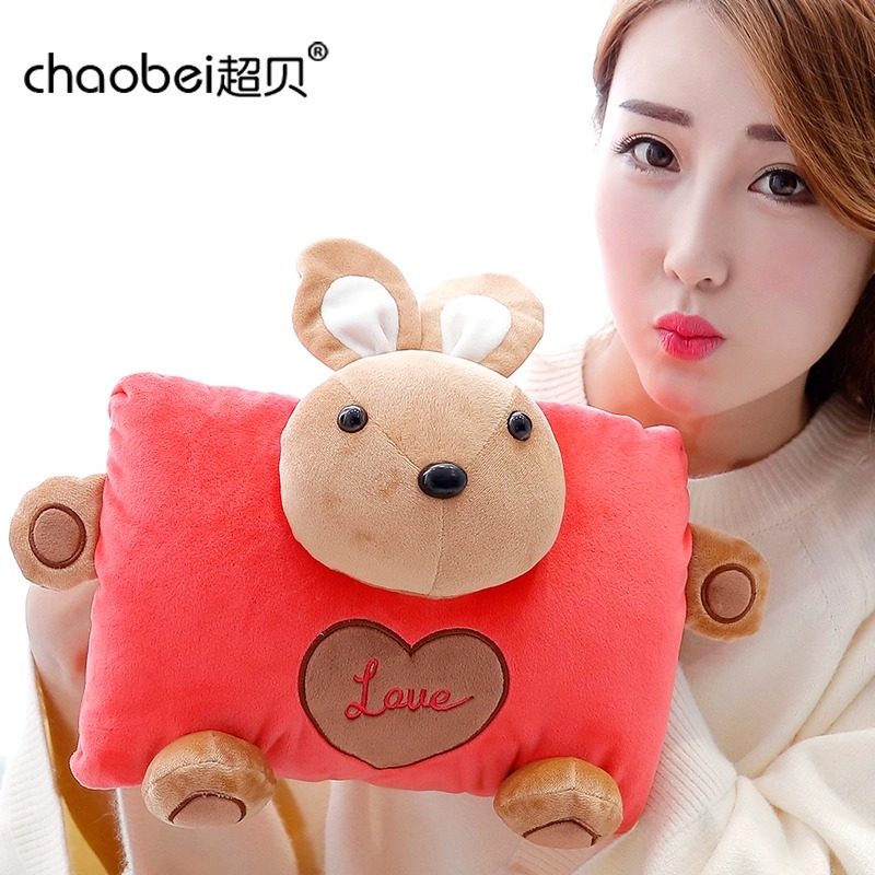 热水袋布套电暖宝韩版萌萌可爱水袋暖手宝可拆洗双插手绒布套充电,淘宝优惠券,粉丝福利购,淘宝优惠卷