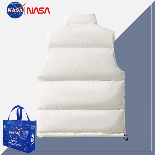 nasa羽绒棉马甲男女款2025新款背心秋冬季加厚保暖坎肩棉服外套男 - 图1