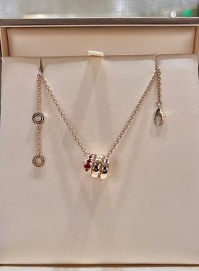 全新高定品质新春系列红钻红玛瑙项链弹簧小裙子扇形项链手链耳钉