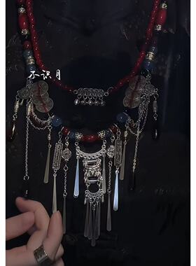 民族风西藏族复古流苏头饰额饰波西米亚锁骨项链旅拍古风藏式发饰
