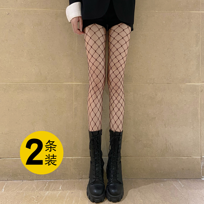 黑色性感jk黑丝蕾丝网格女渔网袜 天天特卖工厂店连裤袜/打底袜