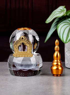 大号水晶舍利塔佛塔藏传佛用品装藏供奉铜菩提塔佛堂供奉摆件