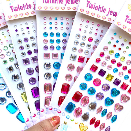 Children gem sticker crystal cartoon princess girl 3d