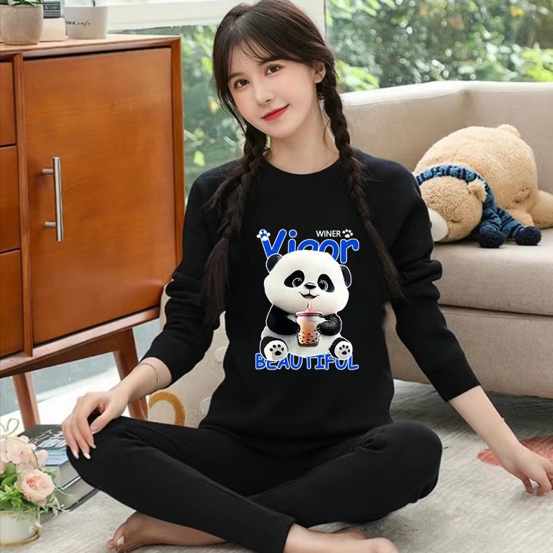 保暖内衣女冬季套装纯棉加绒加厚大童少女高中学生秋衣秋裤家居服,淘宝优惠券,粉丝福利购,淘宝优惠卷