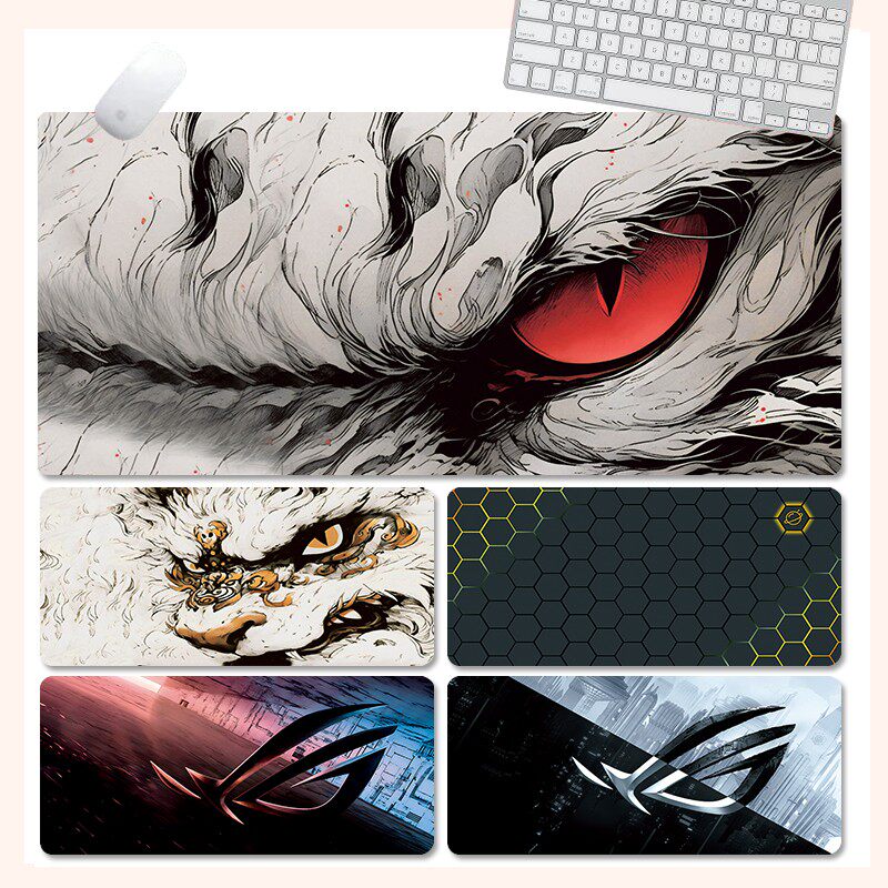 鼠标垫超大号动漫风景电脑键盘桌垫游戏电竞男生加厚防滑锁边美女