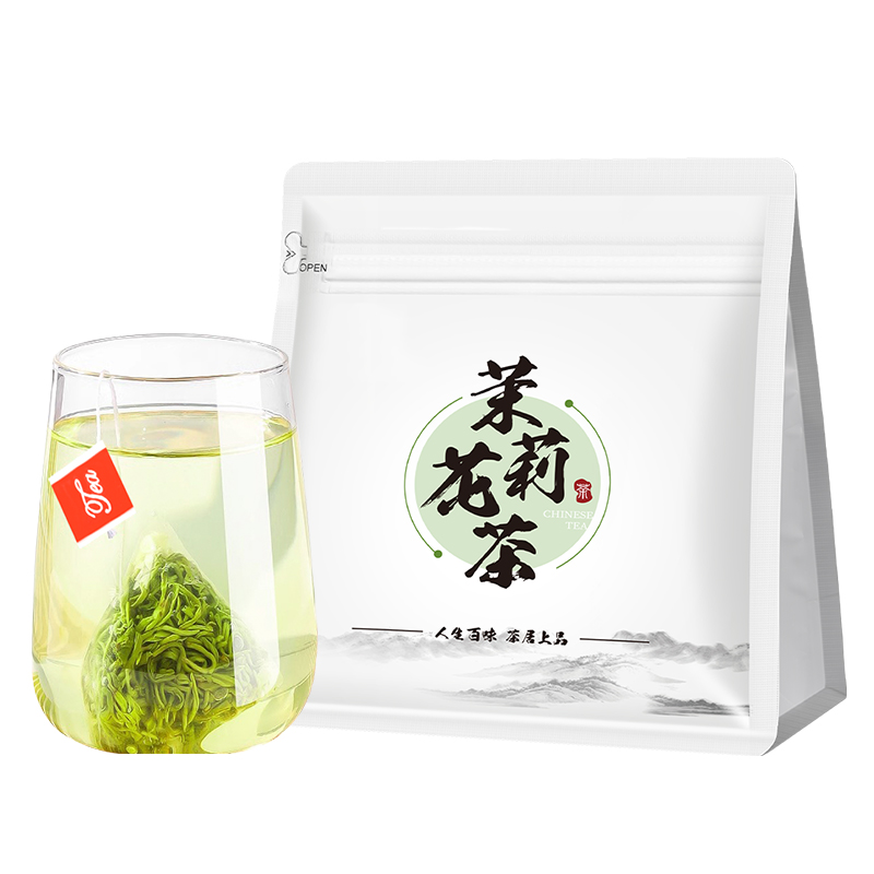 茉莉花茶茶包茶叶浓香型2024新茶茉莉绿茶独立冷泡奶茶精品飘雪