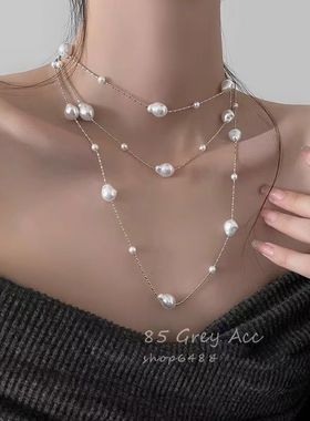 满天星珍珠项链女轻奢|374人收藏