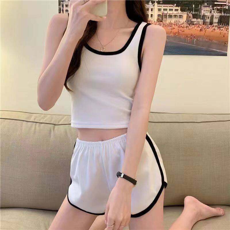 套装热裤运动短裤女夏外穿跑步韩版瑜伽居家休闲a字宽松ins潮速干