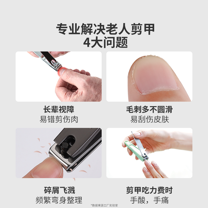 老人专用电动指甲刀全自动手脚两用剪刀钳成人打磨厚趾甲修神器家 - 图3