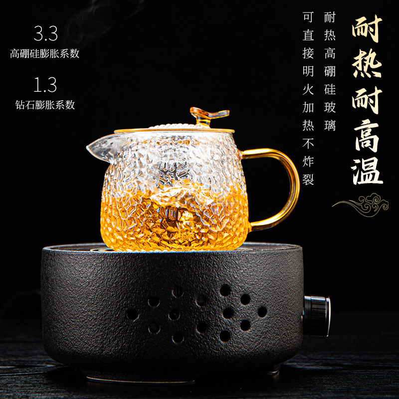 煮泡茶壶玻璃煮茶器养生壶耐高温烧水壶围炉茶具套装高硼硅手工