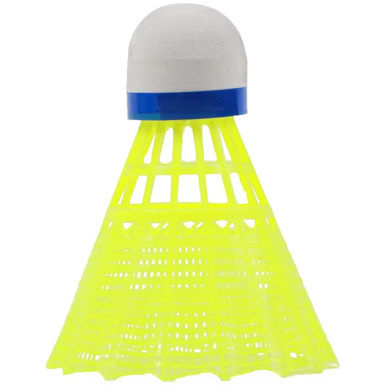 塑料羽毛球12只装耐打橙黄粉白色尼龙球6室内外不易打烂稳定飞行 - 图3