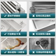 Household kitchen sink stainless steel hand-drawn thickened single-slot dishwashing sink sink under-counter basin 304