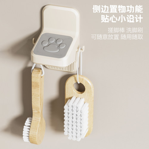 浴室脚蹬器洗澡脚免打孔踏板老人孕妇免弯腰淋浴洗脚神器脚垫收纳 - 图2
