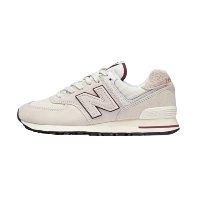 ຄລາສິກ NB574 ຊຸດ retro ຫນາ soled ເກີບຄວາມສູງພໍ່ສໍາລັບຄູ່ຜົວເມຍໃຫມ່ຕາຫນ່າງ breathable ກິລາແລະເກີບບາດເຈັບແລະ