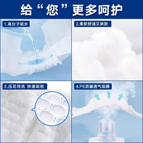 成人纸尿裤老人尿不湿专用女男士加大号拉拉裤加厚尿布湿尿裤 - 图1