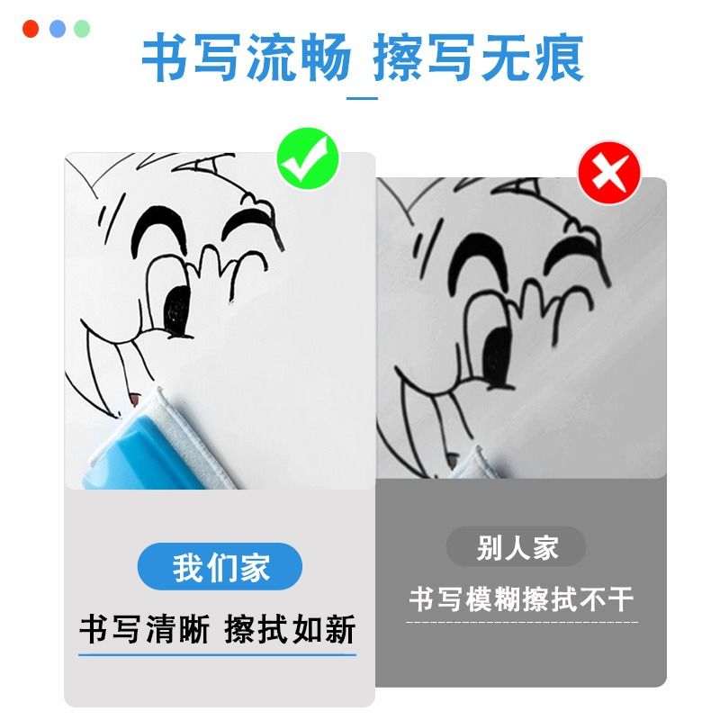 白板墙贴磁性自粘儿童培训家用办公可移除不伤墙软小白板贴片涂鸦可擦写教学写字板墙面墙上墙纸数字