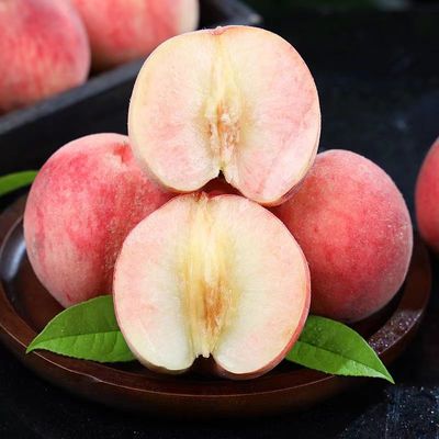 山西运城桃子红不软硬脆甜当季现摘新鲜水果整箱包邮毛桃脆甜多汁