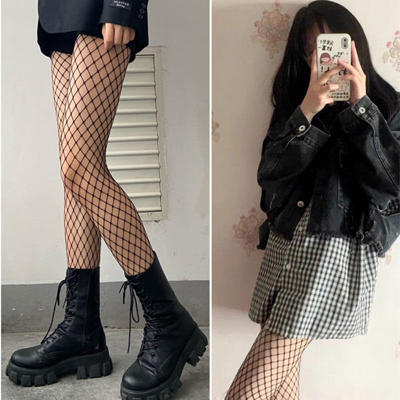 黑色性感jk黑丝蕾丝网格女渔网袜 天天特卖工厂店连裤袜/打底袜