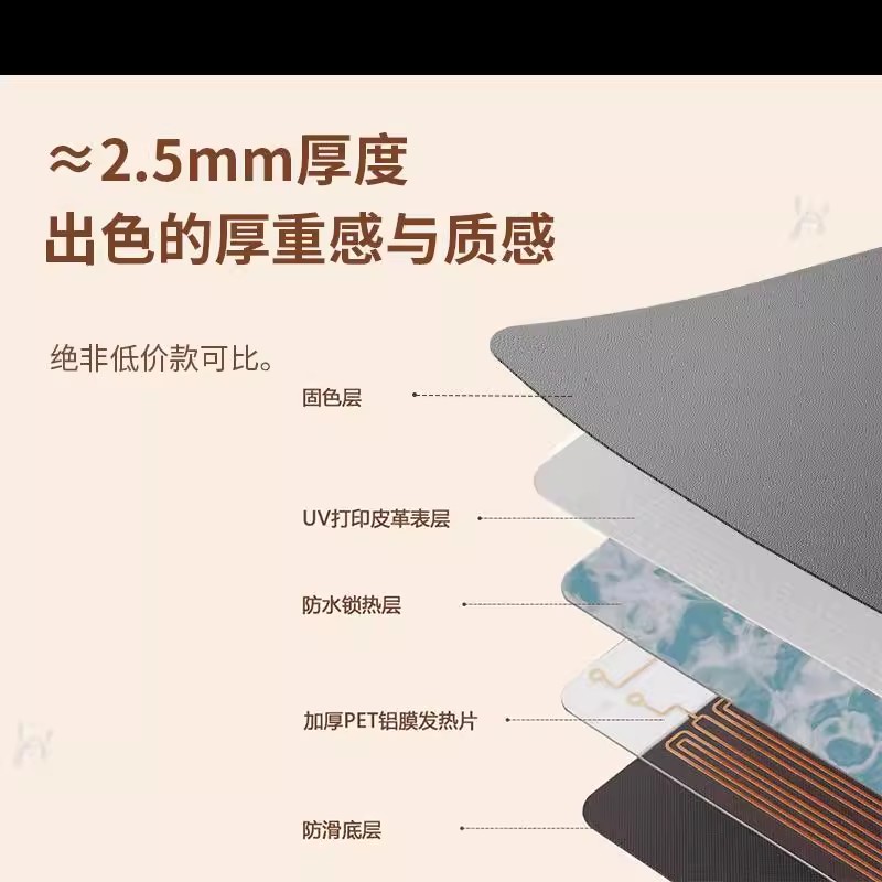 加热鼠标垫超大发热学生书桌电脑暖桌垫办公室桌面暖手电热垫冬天 - 图3