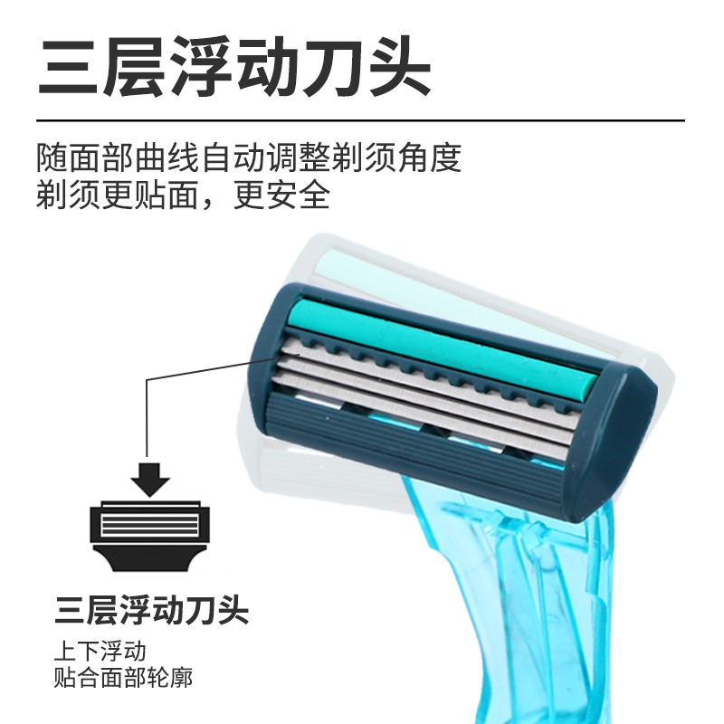 旅行便携一次性剃须刀刮胡刀双层酒店手动洗漱套装旅游民宿宾馆用 - 图2