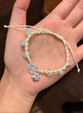 小猫咪手链手工编织小众新款闺蜜手绳清新ins甜美可爱情侣礼物