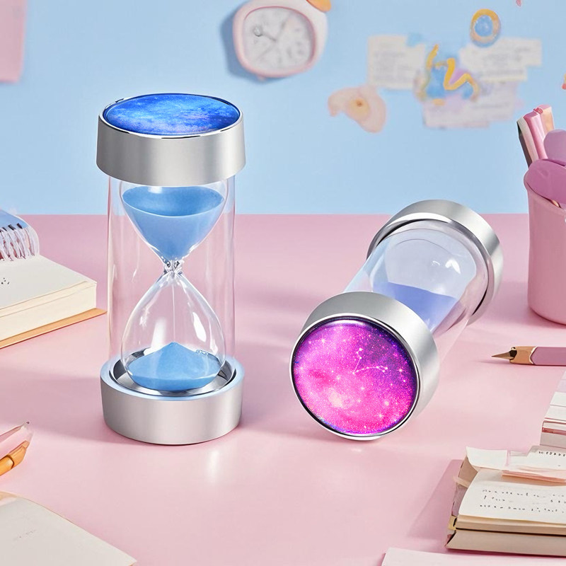 电镀星空沙漏计时器防摔少儿时间30分钟一小时流沙瓶桌面摆件,淘宝优惠券,粉丝福利购,淘宝优惠卷
