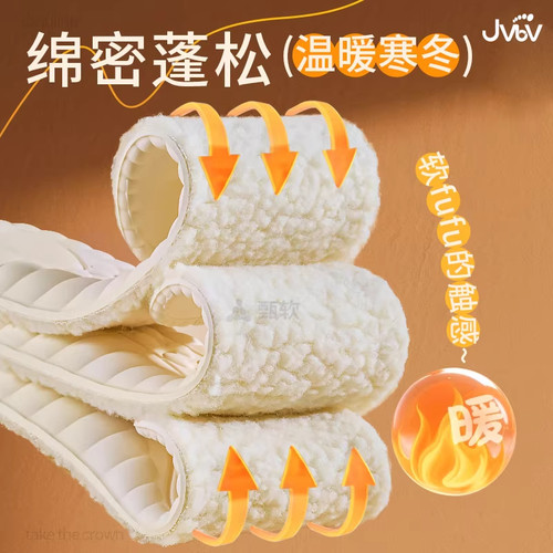 羊羔绒保暖鞋垫冬季女款加绒加厚毛毛绒防寒乳胶马丁靴子勃肯鞋男 - 图0